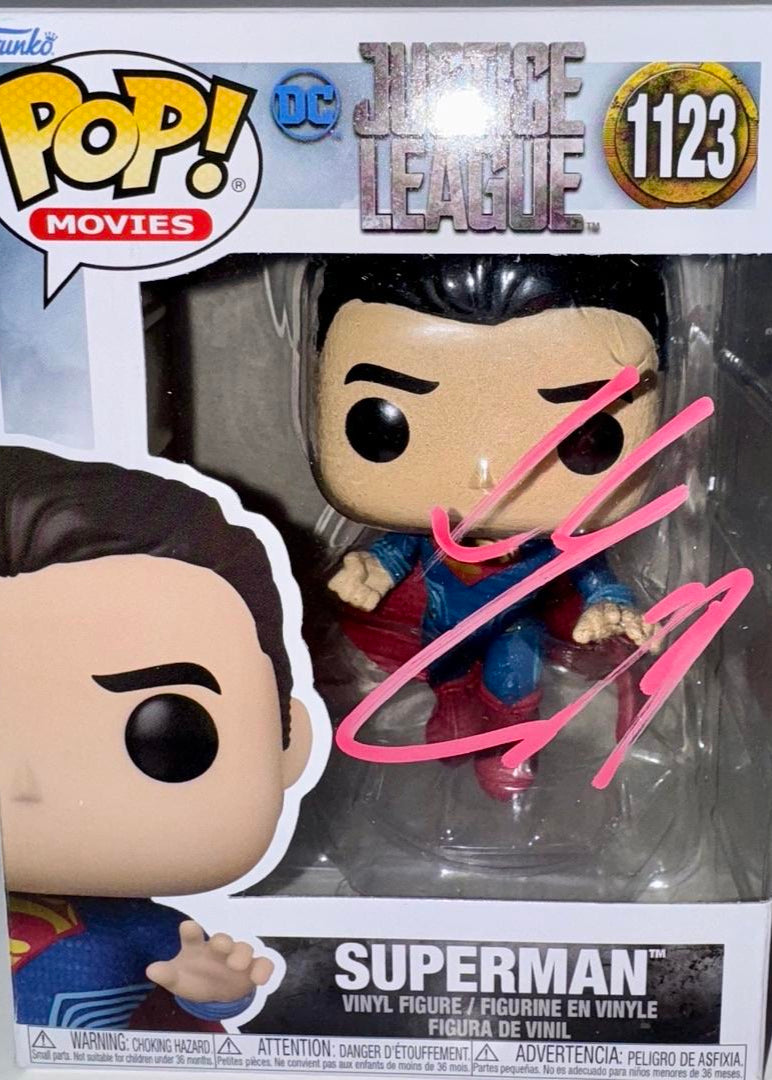 Henry Cavill Signed Funko Pop #1123 Superman - ACOA